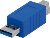 Transmedia USB-A (m) - USB-B (m) adapter - USB3.0 / blauw