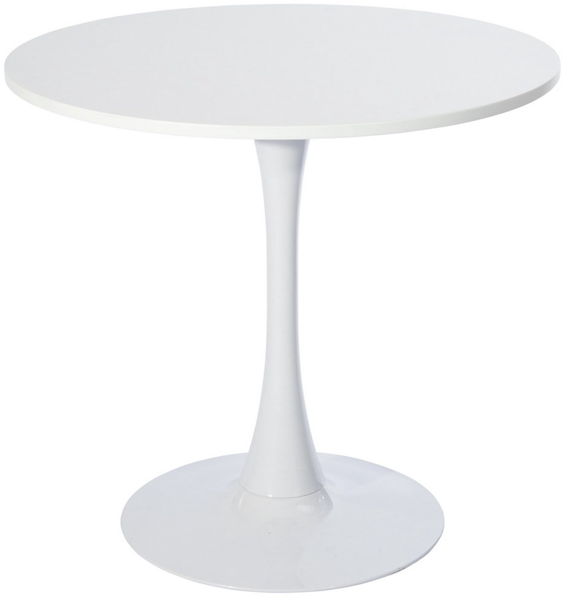 MEUBLES COSY Eettafel Rond-Vienna wit-80kg Draagkracht- 80cm Ronde Tafel - Eethoek poten-Moderne Kleine Eettafel van Massief Hout voor Eetkamer- voor Eetkamer, Keuken, Woonkamer, Eethoek