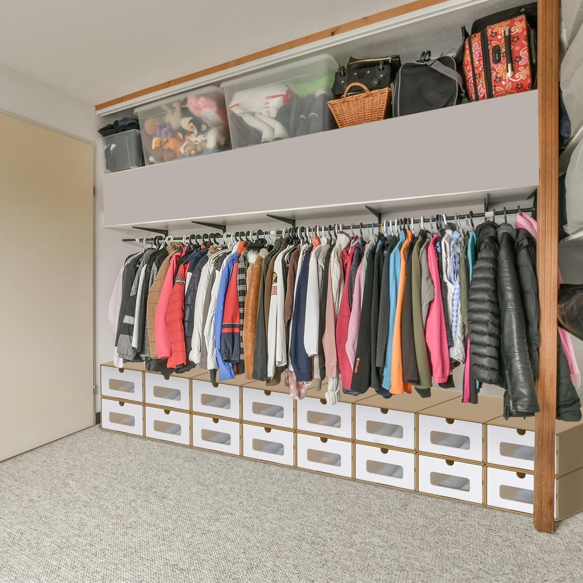 Lot de 10 boîtes de rangement, avec fenêtre et tiroir, 33 x Lot de 10 boîtes de rangement, avec fenêtre et tiroir, 33 x