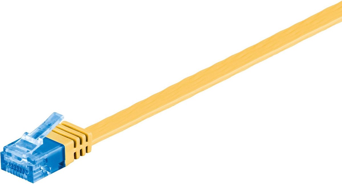 Wentronic CAT6A Netwerkkabel - RJ45 - Geel - 0.5 m