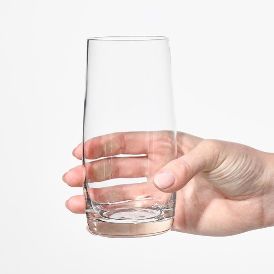 KROSNO Water Sap Drinkglazen | Set van 6 | 360 ml | Elite Collectie| Kristalglas | Perfect voor Thuis, Restaurants en Feesten | Vaatwasser Veilig