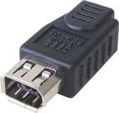 Transmedia FireWire 400 adapter met 4-pins (v) - 6-pins (v) connectoren / zwart