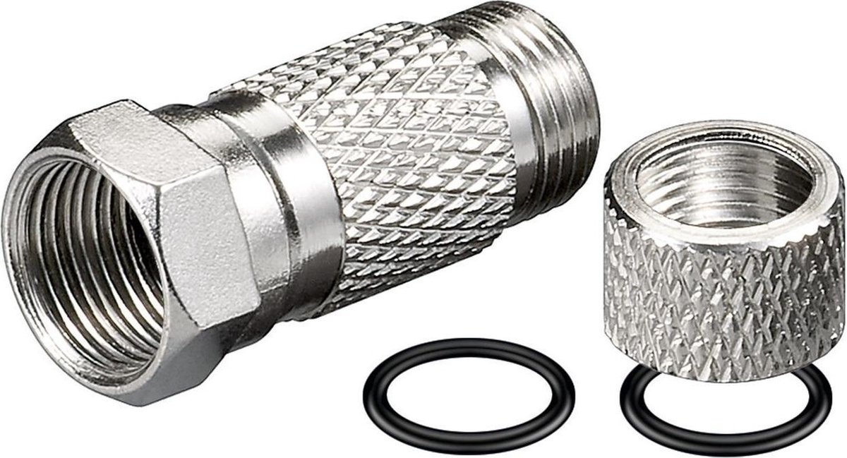 Weerbestendige schroef F-connector voor 8,0mm kabel / recht