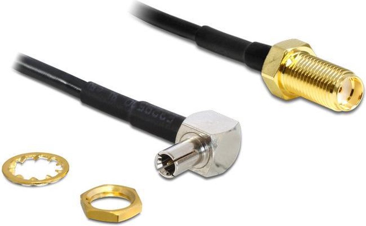 DeLOCK SMA (v) - TS9 (m) kabel - haaks - 0,15 meter