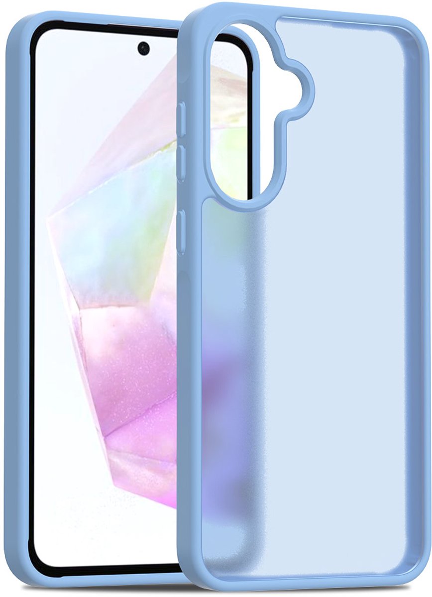 Multimedia & Accessoires Frosted Harde TPU Back Cover Case Hoesje geschikt voor Samsung Galaxy A56 5G/ Samsung Galaxy A36 5G – Blauw – Siliconen - Harde Plastic – Harde Case