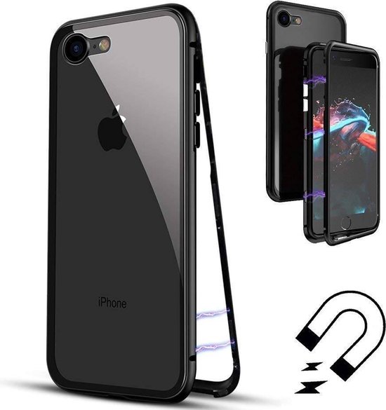 Magnetisch iPhone 8 / 7 hoesje - Zwarte - voor iPhone 8 / 7 | bol.com