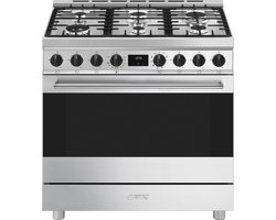 SMEG B91GMXNLK2 - Gasfornuis - 90 cm - RVS