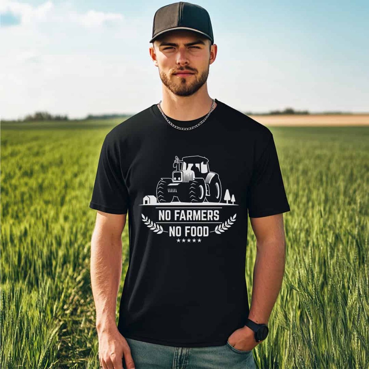 AGRIFANS® No Farmers No Food - Heren T-shirt - XXXL
