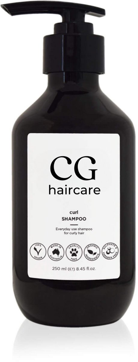 CG Curl Shampoo Speciaal voor Krullend Haar – Sulfaatvrij & Siliconenvrij – 99,5% Natuurlijk – Vegan – 250ml