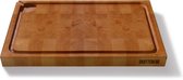 Skottsberg - Snijplank met sapgeul - Ingefreesde handgrepen - Wood Works - 48,5 x 30 x 4 cm - Beukenhout