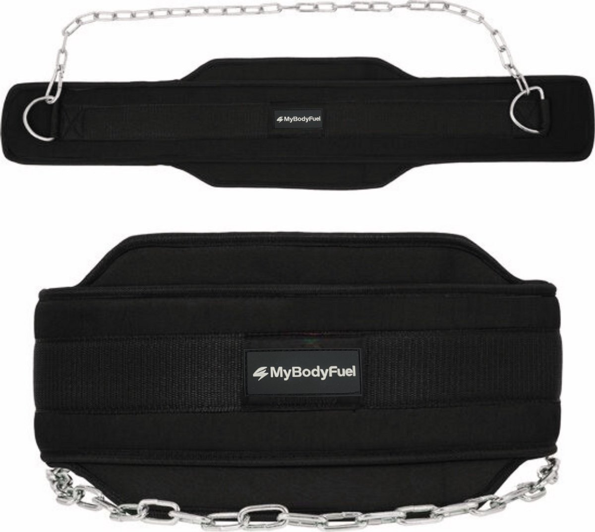 MyBodyFuel - Dip Belt - Gewicht Riem / Dip Riem - Fitness Riem & Weight Belt voor Pull-ups, Dips & Krachttraining - Dipping Belt - One Size - Zwart