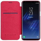 Nillkin Rood Qin Leather slim booktype hoesje voor Samsung Galaxy S9+