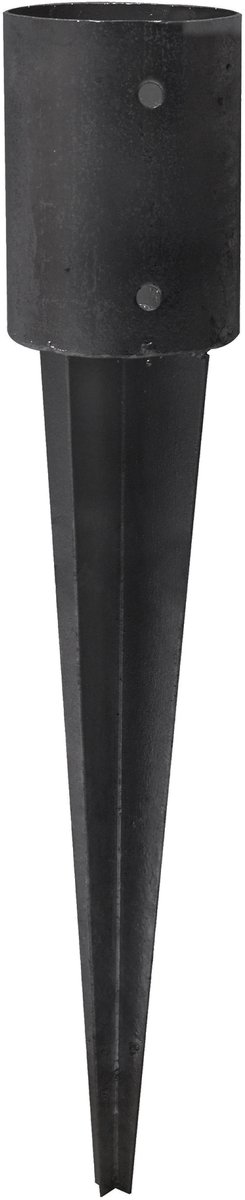 Wovar Ronde Paalhouder Zwart met punt Ø10.1 x 60 cm | Per Stuk
