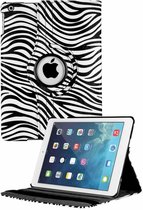 iPad Air Case cover 360 graden draaibare hoesje - Zebra Wit / Zwart