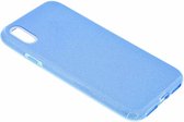 iPhone Xr Blauw Glitter TPU Back Cover Hoesje