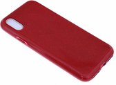 iPhone Xs Max Rood Glitter TPU Back Cover Hoesje