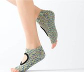 Yogasokken & Pilatessokken - Antislip sokken * 'Ballerina' - groen patroon - meerdere kleuren verkrijgbaar - Pilateswinkel * Yoga sokken * Pilates sokken