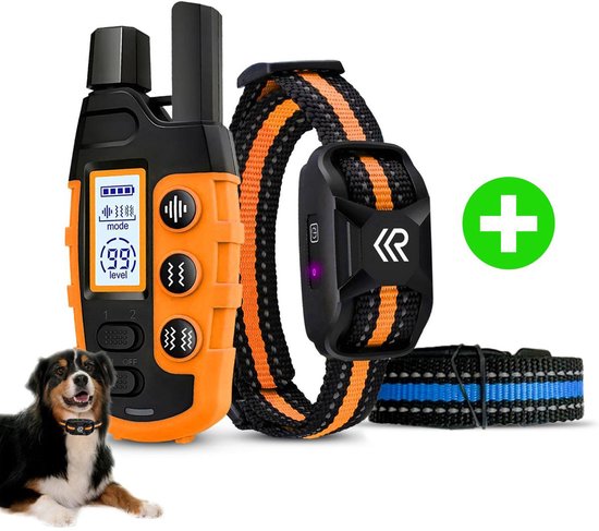 RobustRise X2 Pro - Anti Blafband voor Honden - Geluid & Vibratie - Zonder Schok - Waterdichte Trainingshalsband voor Kleine & Grote Honden - Blafstop & Hondentrainer - Incl. extra halsband