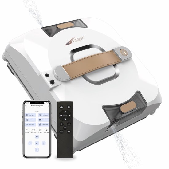 Zoef Robot robot ramenwasser Bobbie 4.0 ruitenreiniger - ramenwasser -ruitenreiniger - robot raamwasser -raamwisser - anti-slip robot - met veiligheidskabel - robot raamwasser - raamwisser