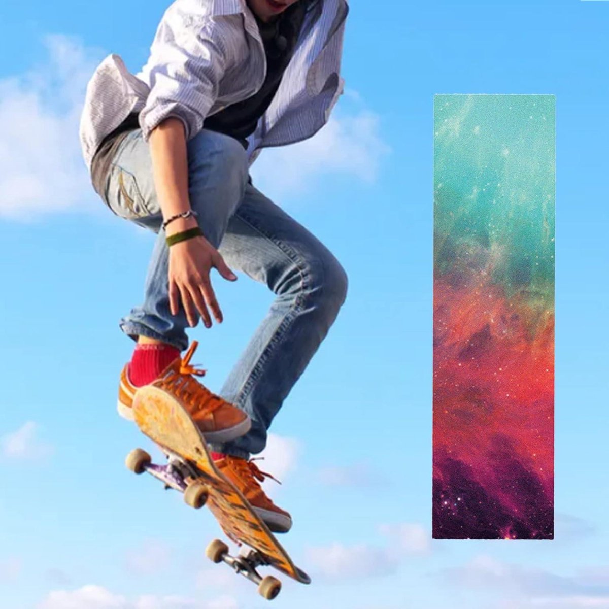 Allecto Plus - Skateboard Griptape Longboard Grip Tape - Luchtbelvrij Waterdicht Antislip Slijtvast - 84 x 23cm - Skateboard Accessoire