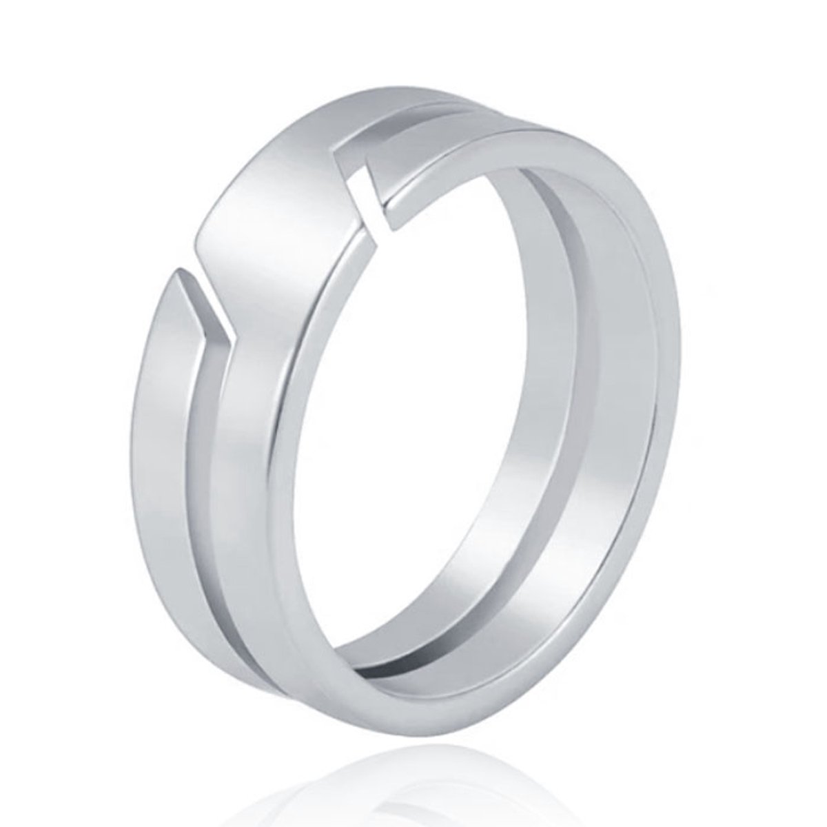 Trendy LGT JWLS Zilveren RVS Ring voor Heren – Stijlvol en Duurzaam-19mm