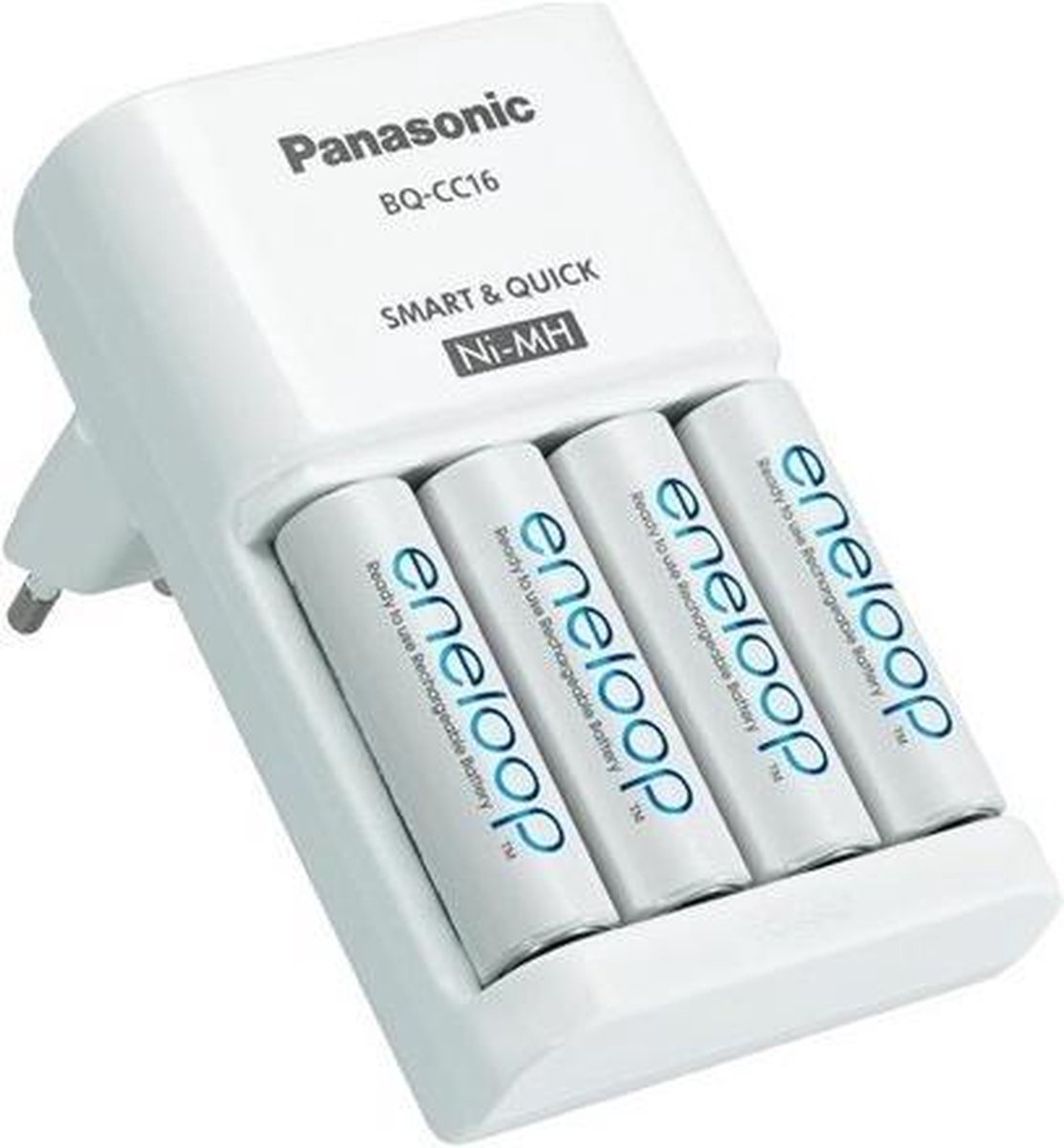 Panasonic Snellader + 4 x Panasonic Eneloop AA batterijen