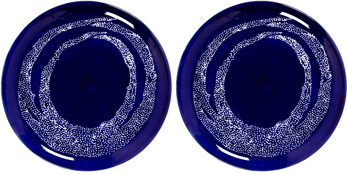 Serax - Ottolenghi Feast - Bord L - Donkerblauw/Wit - 26 Ø - 2 stuks