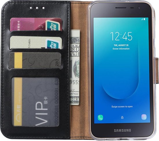 Ntech Samsung Galaxy Core Portemonnee / Book Case - Zwart |