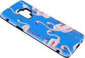Samsung Galaxy S9 Flamingo & Blauw Design 3D dual Layer back cover