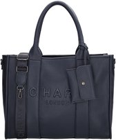 Charm London Bond Handtas - Schoudertas - 42 x 34 x 16 cm - Laptoptas 15,6 inch - Crossbody - Handige Etui - Blauw