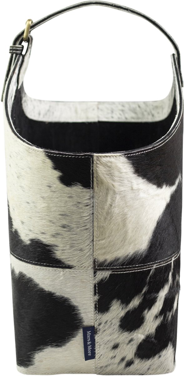 mand koehuid zwart/wit 40cm