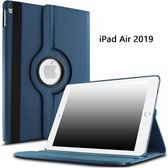 Ntech Hoes geschikt voor Apple iPad iPad Air (2019) 10.5 Draaibare Hoes - Donker Blauw