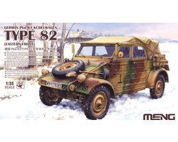 Meng Model Modelbouwpakket Militaire voertuigen - MENG VS016 Duitse Pkw.K1 Kübelwagen Type 82 - Oostfront - Militair Voertuig Plastic - 1:35 - Modelbouw