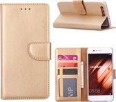 Ntech Huawei P Smart (2018) Portemonnee / Booktype hoesje met opbergvakjes Goud