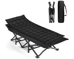 CALIYO - Eenpersoonsbedden met Dikke Matras – Opklapbaar Logeerbed 71x188cm – Draagvermogen 200KG – Plooibed voor Volwassenen – Draagbaar Gastbed met Afneembare Matras