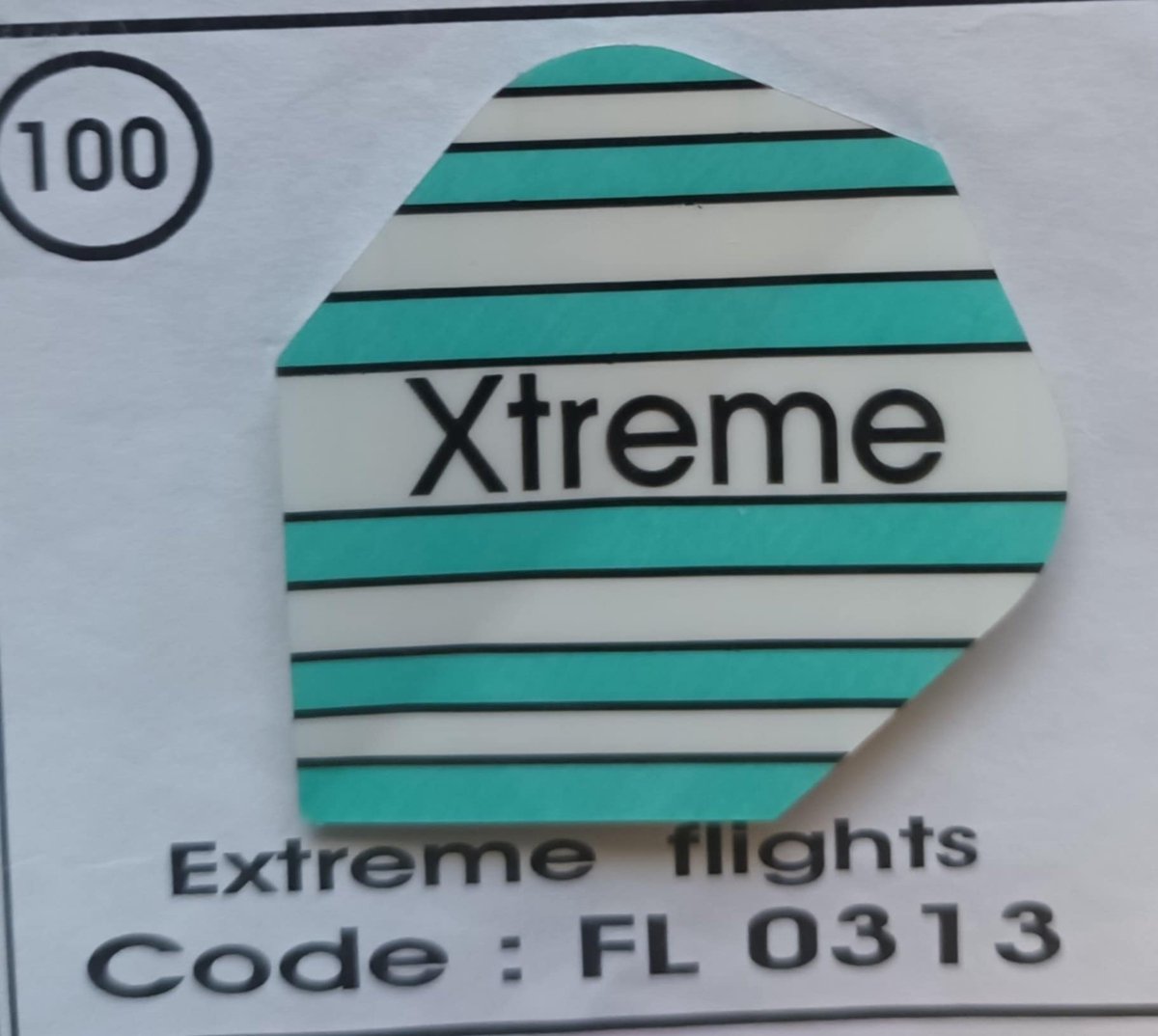 Dart Flights - 10 sets (30 stuks) - 100 micro - Extreme - gestreept appelblauw zeegroen