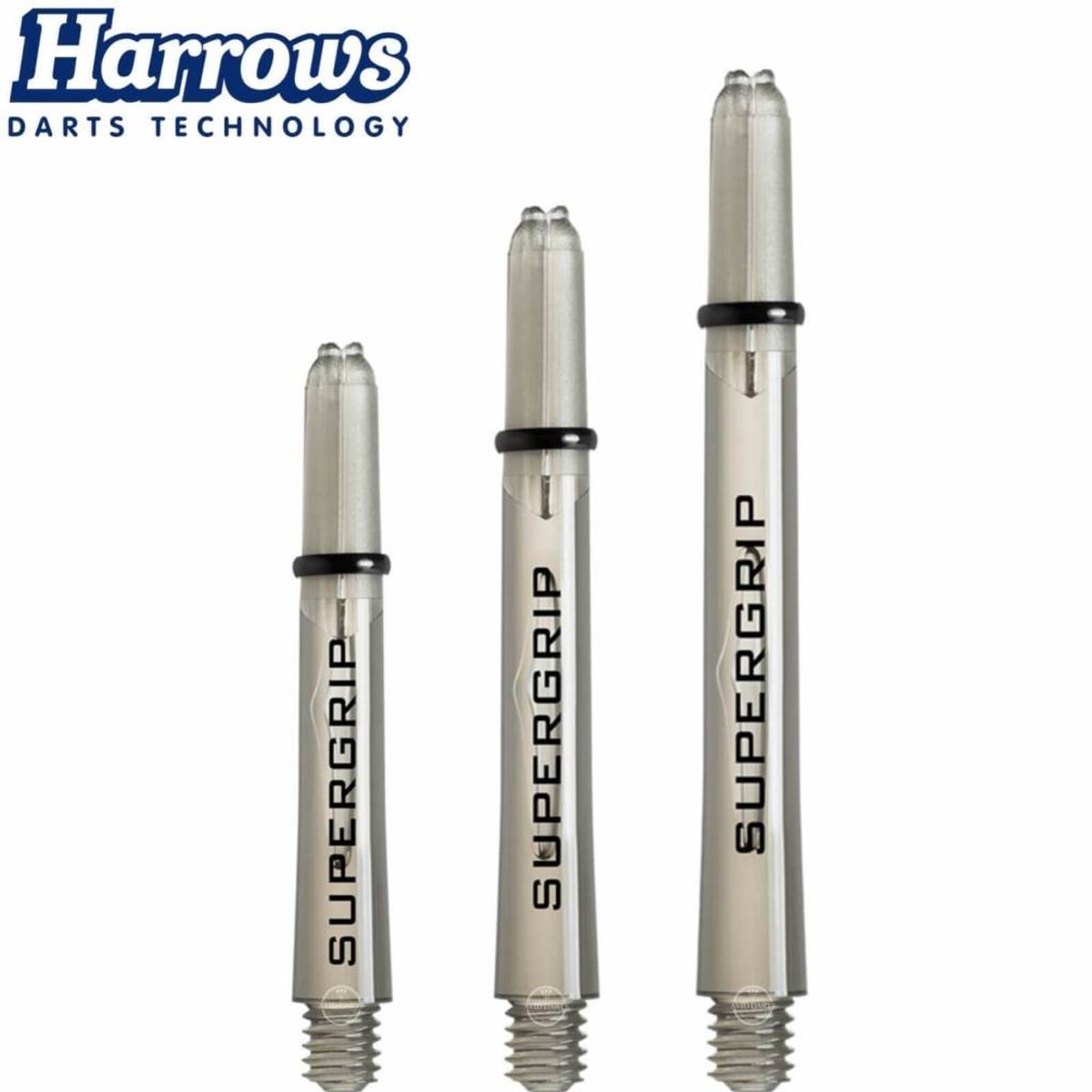 Harrows Supergrip Smokey Black - Dart Shafts Short