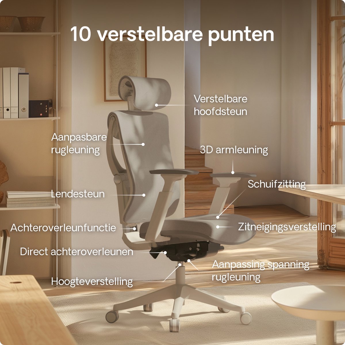 Desktronic SitPro - Ergostoel met 5D lendensteuning thumbnail 2
