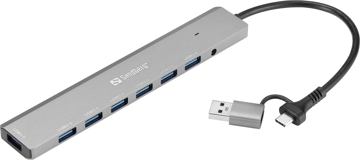 Image of Sandberg - 136-66 interface hub - USB 3.2 Gen 1 (3.1 Gen 1) Type-A + Type-C - 5000 Mbit/s