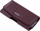 Nuoku Bruin Universeel Riem Holster PU Lederen Case