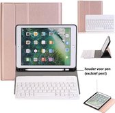 Ntech Keyboard hoesje met Stylushouder iPad 9.7 (2017-2018) Rose Goud