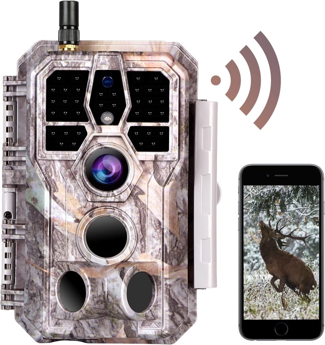 Wildcamera - Bewegingssensor camera - Nachtzicht - Dieren spotten - Boscamera - Buiten camera - Wildlife observeren - Beveiligingscamera natuur - Jachtcamera - Onopvallende camera - Buitenobservatie - Natuurfotografie - Dierensporen vastleggen - Time