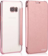 Samsung Galaxy S8 Folio Flip cover + Pasjes met ultra Dunne transparant TPU back cover Rose Goud - Ntech