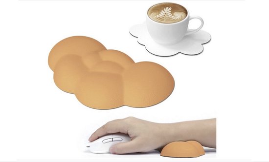 SenseAGE Vergroot muismat met polssteun, ergonomische muismat met antislipbasis voor thuis, op kantoor en op reis, comfortabel, lichtgewicht voor gemakkelijk typen en pijnverlichting, Grijs