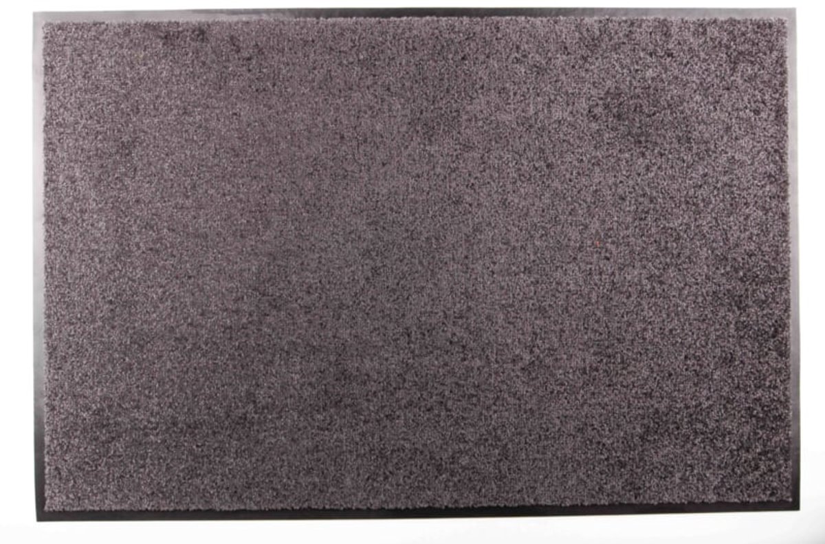 Schoonloopmat met rand Deluxe grijs 60x90cm - Deurmat binnen - Wasbaar