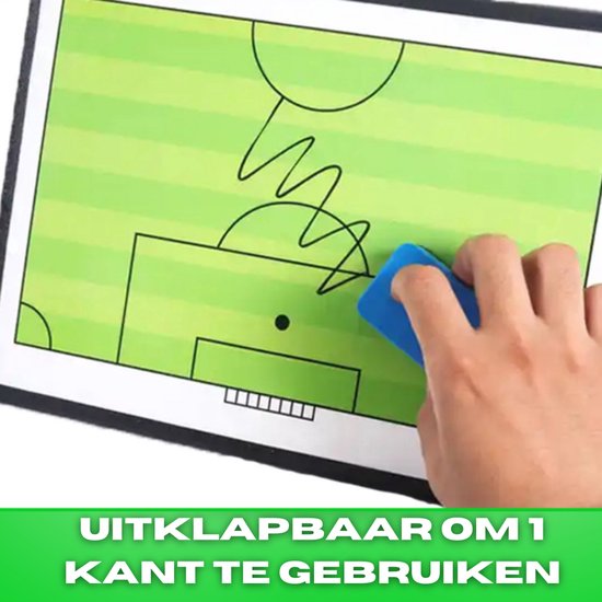 KEWUZY Tactisch voetbalbord, voetbalboard met magneten, tactisch bord voetbal, soccer tactisch bord, trainersmap met boardmarker, magnetische speelfiguren, voor training of spelanalyse