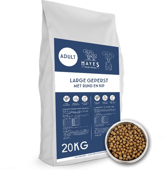 Hayes Brothers Adult Rund 20kg - Hondenvoer geperst - volwassen en senior - 20kg