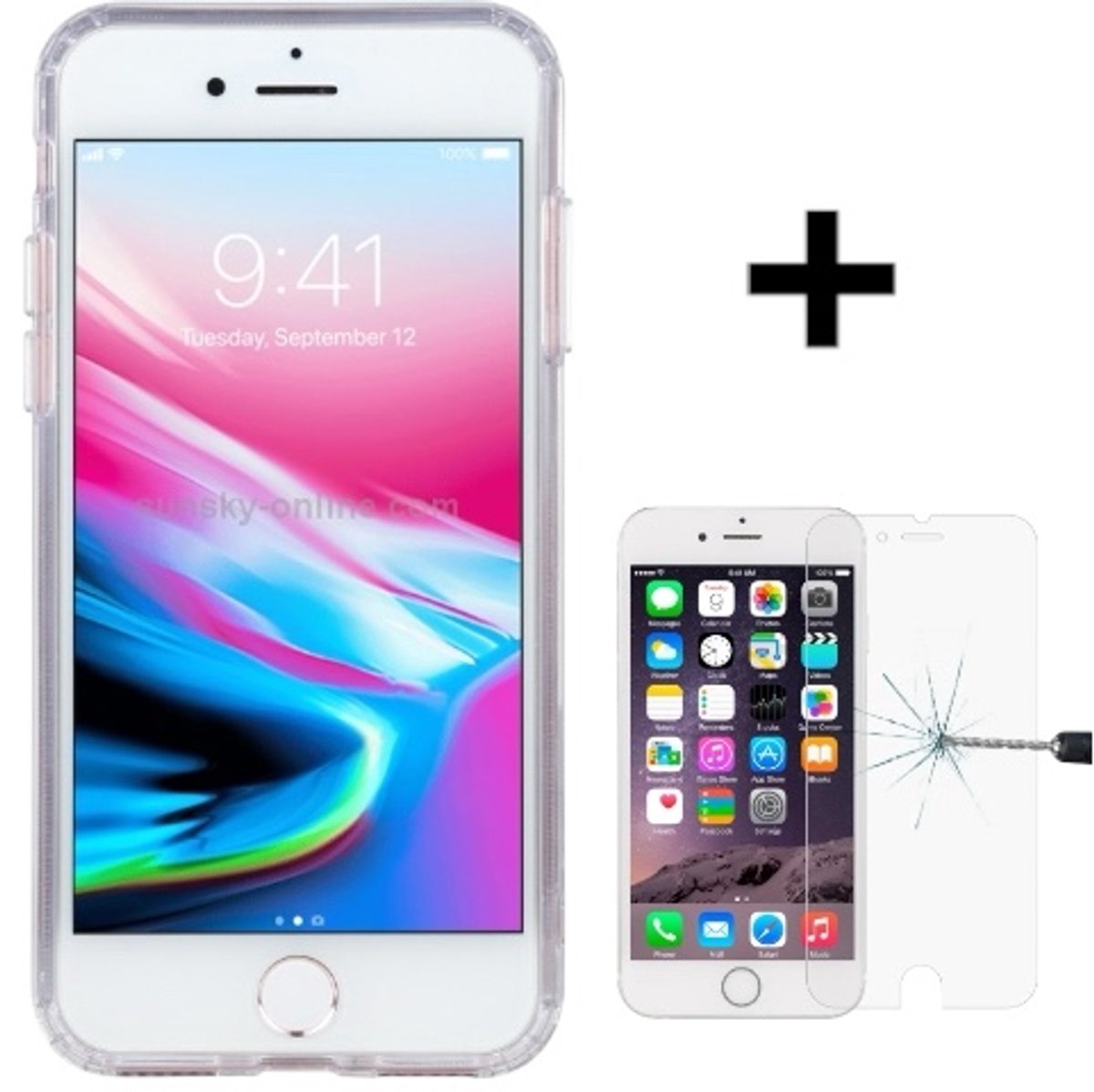 Hoesje Geschikt voor Apple iPhone 7/8 Plus silicone back cover/Transparant hoesje