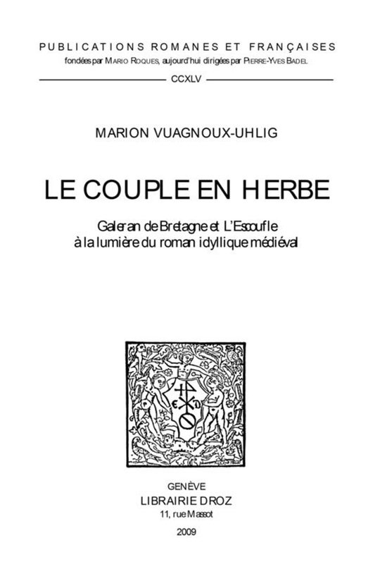 Publications Romanes et Françaises - Le Couple en herbe. "G ... - cover