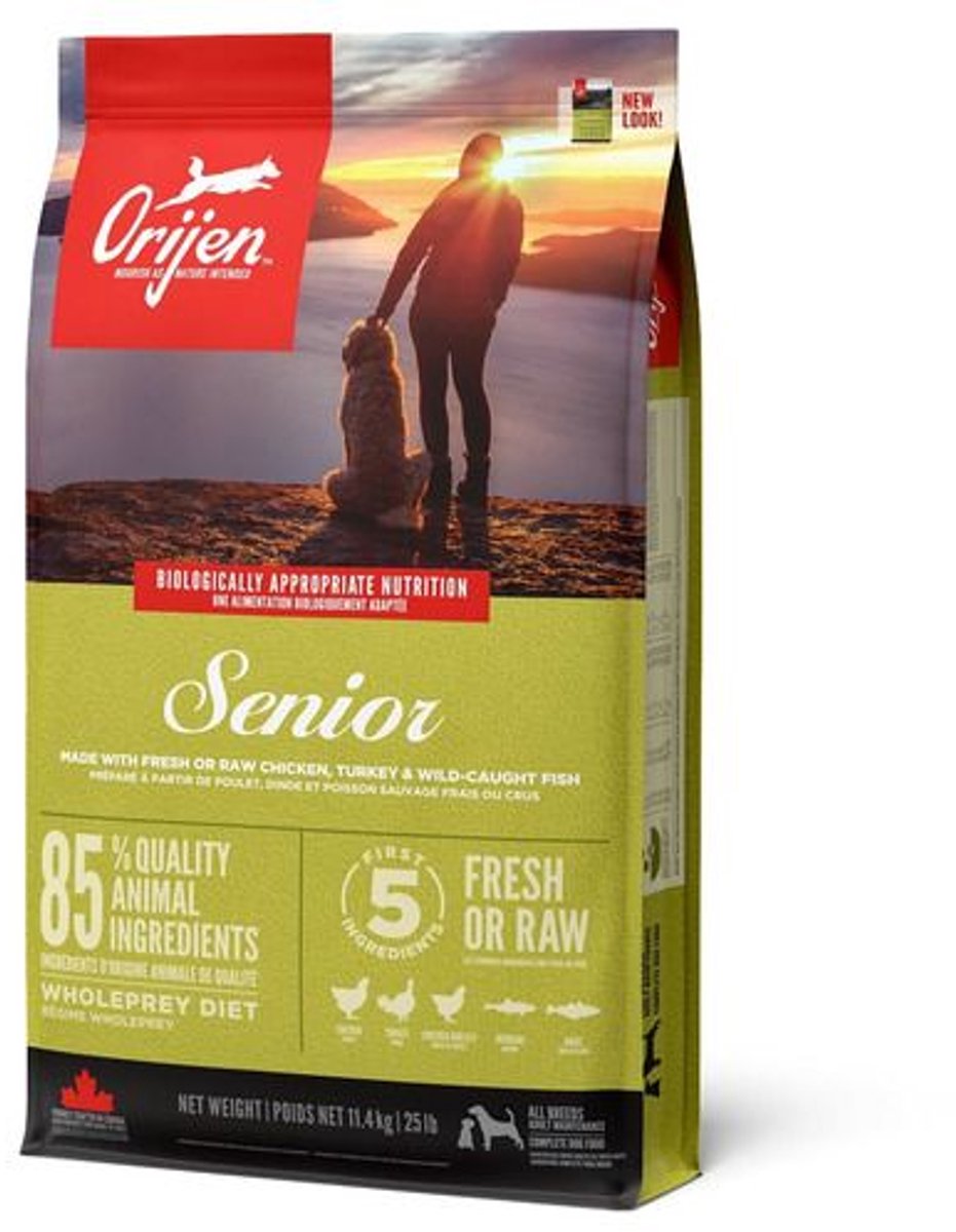 Orijen Orijen Senior Dog Whole Prey - 2 x 11,4 kg - Hondenvoer - Brokken